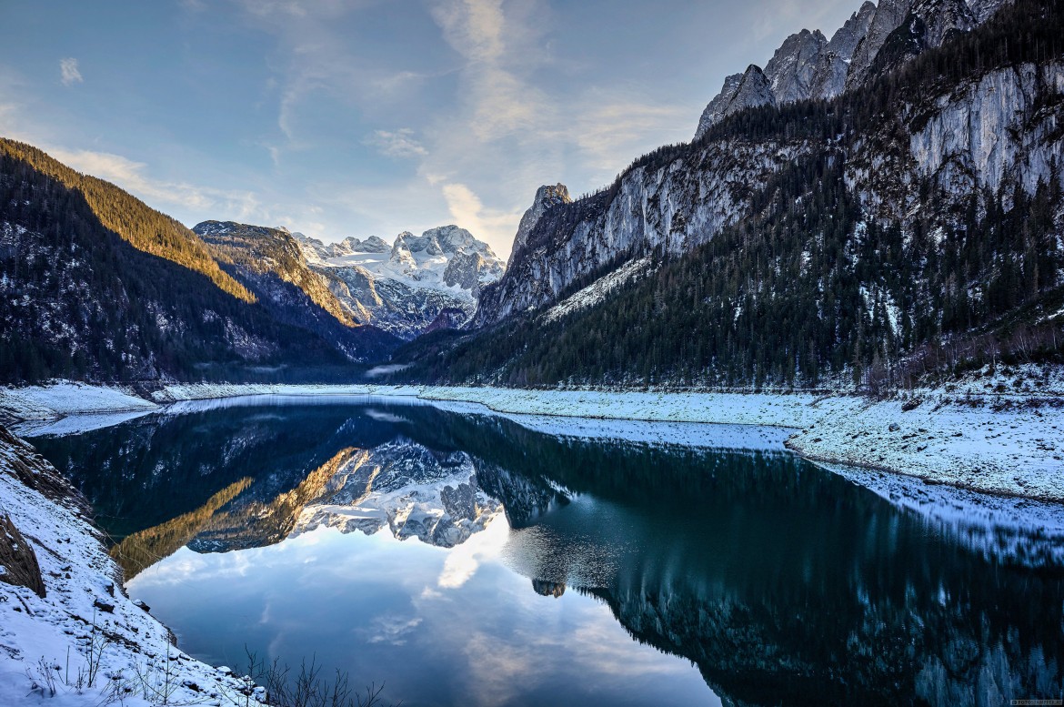 Spiegelung am Gosausee mit Dachstein